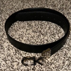 Calvin Klein Black and Silver Belt Classic Design